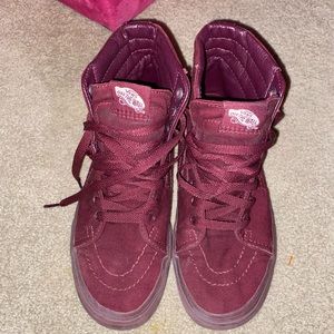 High Top Vans - Burgundy